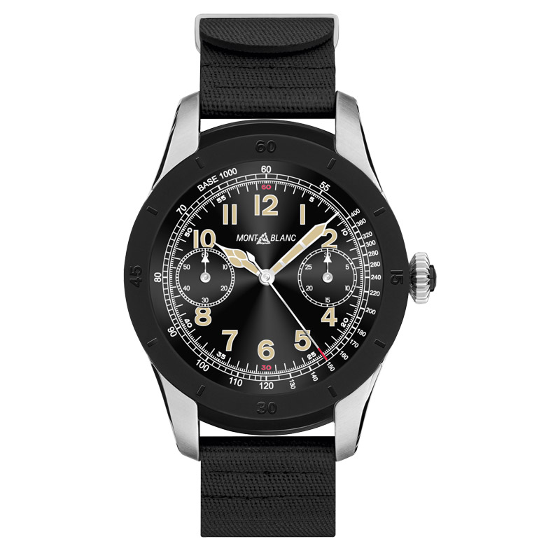 萬寶龍Summit 系列雙色精鋼智能腕錶 - 黑色橡膠錶帶