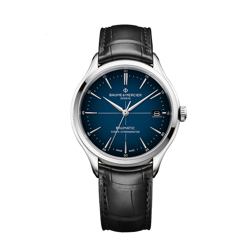 克里頓系列Baumatic藍色漸變錶盤腕錶