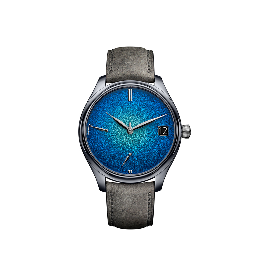 勇創者萬年曆鉭金屬藍色琺瑯腕錶