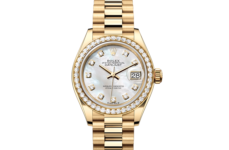 rolex datejust womens gold